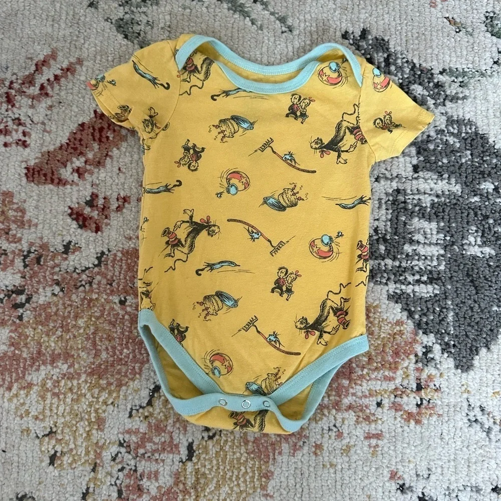 Dr. Seuss Cat and The Hat Sally Fish 18 Months Baby Boy or Girl One Piece